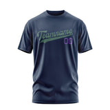 Custom Blue Blue Green T-Shirt
