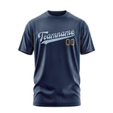 Custom Blue Light Blue T-Shirt