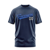 Custom Blue Sky Blue T-Shirt