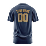 Custom Blue Light Khaki T-Shirt