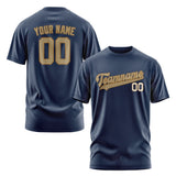 Custom Blue Light Khaki T-Shirt