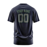Custom Navy Dark Grey T-Shirt