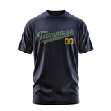 Custom Navy Dark Grey T-Shirt