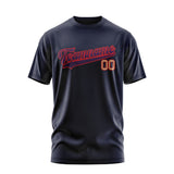 Custom Navy Purple T-Shirt