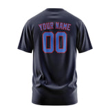 Custom Navy Sky Blue T-Shirt
