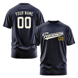 Custom Navy Cream T-Shirt