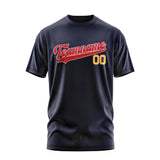 Custom Navy Red T-Shirt