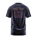 Custom Navy Purple T-Shirt
