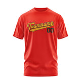 Custom Orange Red Yellow T-Shirt