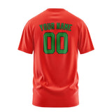 Custom Orange Red Emerald Green T-Shirt