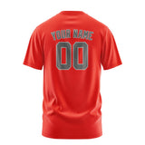 Custom Orange Red Dark Grey T-Shirt