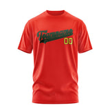 Custom Orange Red Dark Green T-Shirt