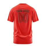 Custom Orange Red Red T-Shirt