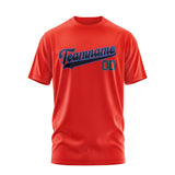 Custom Orange Red Navy T-Shirt