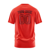 Custom Orange Red Red T-Shirt