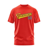 Custom Orange Red Gold T-Shirt