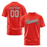 Custom Orange Red Gray T-Shirt
