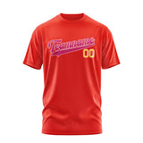 Custom Orange Red Pink T-Shirt