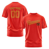 Custom Orange Red Orange T-Shirt