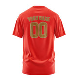 Custom Orange Red Khaki T-Shirt