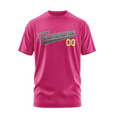 Custom Pink Dark Grey T-Shirt