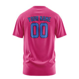 Custom Pink Sky Blue T-Shirt
