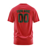 Custom Red Dark Green T-Shirt
