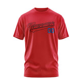 Custom Red Red T-Shirt