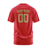 Custom Red Light Khaki T-Shirt