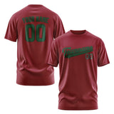 Custom Crimson Red Green T-Shirt