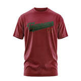 Custom Crimson Red Dark Green T-Shirt