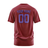 Custom Crimson Red Light Purple T-Shirt