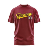 Custom Crimson Red Gold T-Shirt
