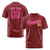 Custom Crimson Red Pink T-Shirt