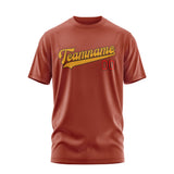 Custom Coral Red Yellow T-Shirt