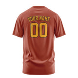 Custom Coral Red Yellow T-Shirt