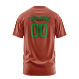 Custom Coral Red Emerald Green T-Shirt
