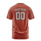 Custom Coral Red Gray T-Shirt