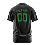 Custom Black Emerald Green T-Shirt