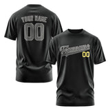 Custom Black Dark Grey T-Shirt
