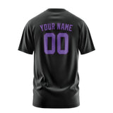 Custom Black Light Purple T-Shirt