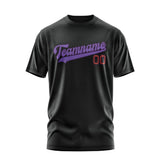 Custom Black Light Purple T-Shirt