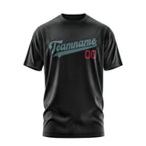Custom Black Blue Green T-Shirt
