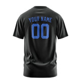 Custom Black Sky Blue T-Shirt