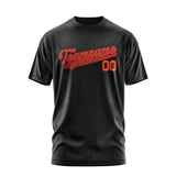 Custom Black Coral Red T-Shirt