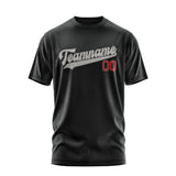 Custom Black Gray T-Shirt