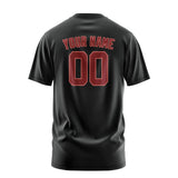 Custom Black Crimson Red T-Shirt