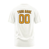 Custom White Yellow T-Shirt