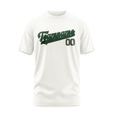 Custom White Green T-Shirt