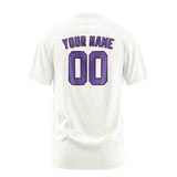 Custom White Light Purple T-Shirt